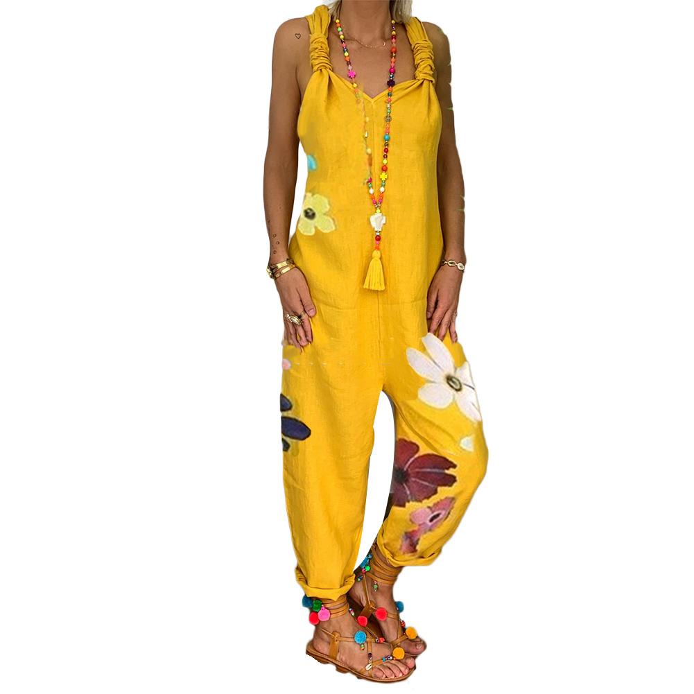 Fargerik jumpsuit med blomster