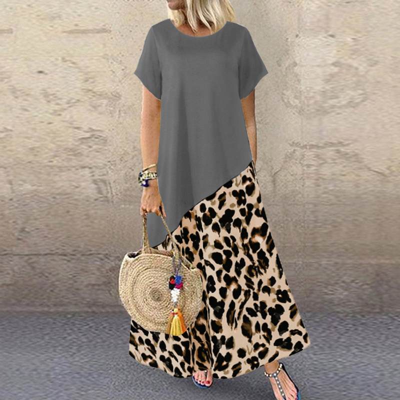Kjole med leopard mønsker