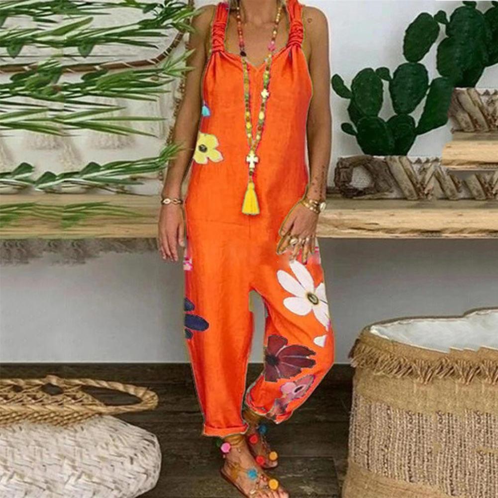 Fargerik jumpsuit med blomster