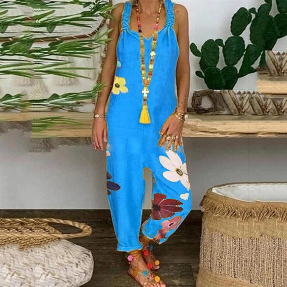 Fargerik jumpsuit med blomster